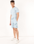 Pure Cotton Tie & Dye Regular Fit Shorts