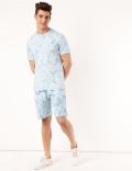 Pure Cotton Tie & Dye Regular Fit Shorts