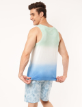 Pure Cotton Ombre Round Neck Vest