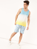 Pure Cotton Ombre Round Neck Vest