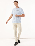 Cotton Mix Printed Crew Neck Tshirt