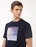 Pure Cotton Printed Crew Neck Tshirt