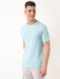 Pure Cotton Plain Crew Neck T-shirt