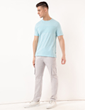 Pure Cotton Plain Crew Neck T-shirt