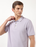 Pure Cotton Textured Polo Tshirt