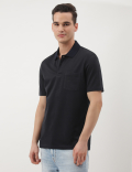 Pure Cotton Printed Polo Collar T-Shirt
