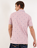 Pure Cotton Printed Polo Collar Polo Tshirt