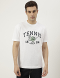 Pure Cotton Printed Round Neck T-Shirt