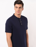 Henley Neck Solid Tee