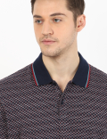 Pure Cotton Printed Polo Neck T-Shirt