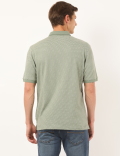 Pure Cotton Self Design Collar Neck T-Shirt