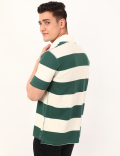 Pure Cotton Colorblock Collar Neck T-Shirt