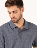 Pure Cotton Plain Polo Neck T-Shirt