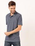 Pure Cotton Plain Polo Neck T-Shirt