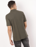 Pure Cotton Plain Polo Collar T-shirt
