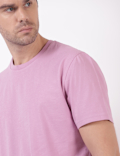 Pure Cotton Plain Round Neck T-Shirt