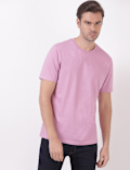 Pure Cotton Plain Round Neck T-Shirt
