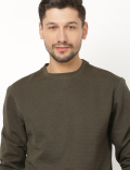 Self Design Round Neck Sweatshirt