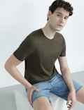 Pure Cotton Regular Fit Crew Neck T-Shirt