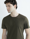 Pure Cotton Regular Fit Crew Neck T-Shirt