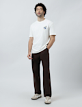 Pure Cotton Crew Neck Embroidered T-Shirt