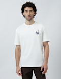 Pure Cotton Crew Neck Embroidered T-Shirt