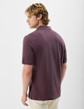Short Sleeve Popcorn Textured Polo T-Shirt