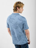 Cotton Printed Collar Polo
