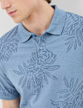 Cotton Printed Collar Polo