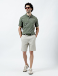 Pure Cotton Tropical Print Polo Shirt