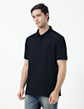 SS TWO TONE STRUCTURESMART ZIP POLO