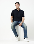 SS TWO TONE STRUCTURESMART ZIP POLO