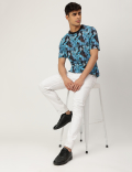 Pure Cotton Printed Crew Neck T-shirt