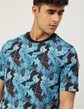 Pure Cotton Printed Crew Neck T-shirt