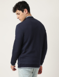 Cotton Mix Embroidered Collar Neck Jacket