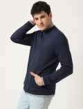 Cotton Mix Embroidered Collar Neck Jacket
