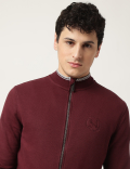 Cotton Mix Embroidered Collar Neck Jacket