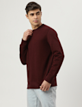 Round Neck Solid Sweatshirt