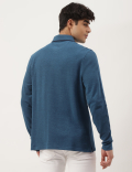 Pure Cotton Textured Polo Collar T-shirt