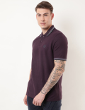 Pure Cotton Logo Polo Collar T-shirt