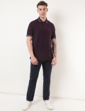 Pure Cotton Logo Polo Collar T-shirt