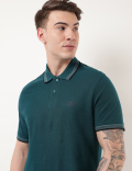 Pure Cotton Logo Polo Collar T-shirt