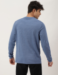 Cotton Mix Ribbed Crew Neck T-shirt