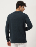 Cotton Mix Ribbed Crew Neck T-shirt