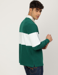 Pure Cotton Embroidered Polo Collar T-shirt