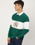 Pure Cotton Embroidered Polo Collar T-shirt