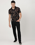 Pure Cotton Printed Polo T-Shirt