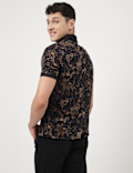 Pure Cotton Printed Polo T-Shirt