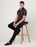 Pure Cotton Printed Polo T-Shirt