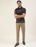 Pure Cotton Printed Polo T-Shirt